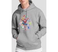 Spider Man Men's Easter Circle Hoodie Light Grey | Size: 2XL Spider Man Light Grey 2XL