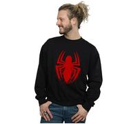 Spider-Man Men's Emblem Logo Sweatshirt in Black | Size: Large Spider-Man Black L