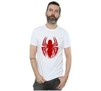 Spider-Man Men's Logo Cotton T-Shirt in White | Size: XL Spider-Man White XL