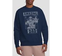 Spider Man Men's Spiderman Father's Day Amazing Dad Mono Sweatshirt Navy | Size: Small Spider Man Navy S