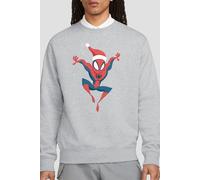 Spider Man Men's Spiderman Holiday Outfit Sweatshirt Light Grey | Size: Medium Spider Man Light Grey M