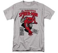 Spider Man Men's Spiderman Merciless Foes T-Shirt Grey | Size: 2XL Spider Man Grey 2XL