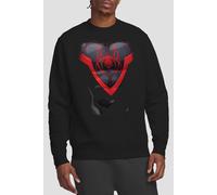 Spider Man Men's Spiderman Miles Morales Costume Sweatshirt Black | Size: XL Spider Man Black XL