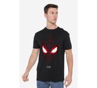 Spider Man Men's Spiderman Miles Morales Glitched T-Shirt Black | Size: Medium Spider Man Black M