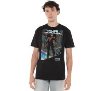 Spider Man Men's Spiderman Neon City Spiderman T-Shirt Black | Size: Medium Spider Man Black M