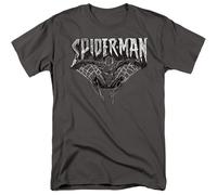 Spider Man Men's Spiderman Sketch T-Shirt Charcoal | Size: Medium Spider Man Charcoal M