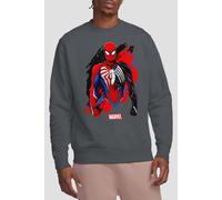 Spider Man Men's Spiderman Symbiote Sweatshirt Charcoal | Size: 2XL Spider Man Charcoal 2XL