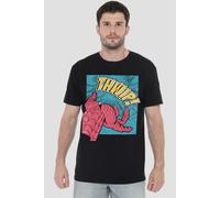 Spider Man Men's Thwip Panel T-Shirt Black | Size: Small Spider Man Black S