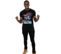 Spider-Man Men's Totally Amazing Cotton T-Shirt in Black | Size: Medium Spider-Man Black M