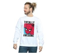 Spider-Man Men's Totally Awesome Sweatshirt in White | Size: Medium Spider-Man White M