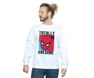 Spider-Man Men's Totally Awesome Sweatshirt in White | Size: Medium Spider-Man White M