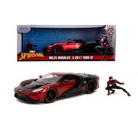 Spider-Man Miles Morales 2017 Ford GT with Figure 1:24 Model JADA TOYS