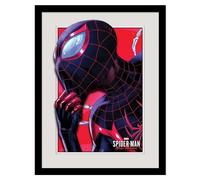 SPIDER-MAN Miles Morales Breakout Framed Poster (40cm x 30cm) (Red/Grey/Blue)