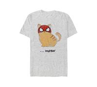 Spider-Man - Miles Morales Meow Heather Grey - T-Shirt - grey - S - 85% Cotton, 15% Viscose,Jersey S