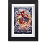 Spider-Man No Way Home Movie Cast Signed A4 Poster Photo Print Framed Autograph Gift 2021 Film Spiderman Tom Holland (BLACK FRAMED & MOUNTED)