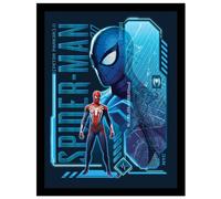 SPIDER-MAN Peter Parker Framed Poster (40cm x 30cm) (Blue)