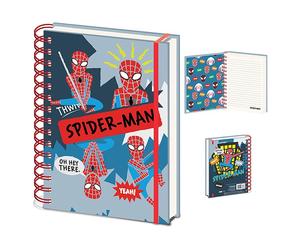 Spider-Man Sketch A5 Wirebound Notebook in Pale Blue Spider-Man Pale Blue