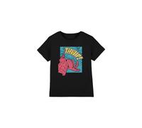Spider Man Thwip Panel Kids T-Shirt Black | Size: 5-6 Years Spider Man Black 5-6 Years