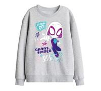 SPIDER-MAN Unisex Kids Marvel Spidey and His Amazing Friends Ghost Spider Go Webs Kids Sweatshirt, Athletic Heather Sweatshirt (pack of 1)