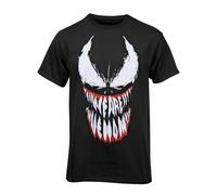Spider Man Venom Teeth Face T-Shirt Marvel Black 7-8 Years