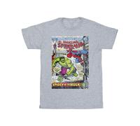 (5-6 Years, Sports Grey) Marvel Boys Spider-Man VS Hulk Cover T-Shirt