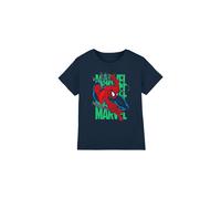 Spider Man Wall Crawling Kids T-Shirt Navy | Size: 3-4 Years Spider Man Navy 3-4 Years