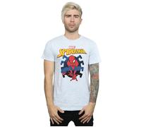 Spider-Man Web Shooting Emblem Logo T-Shirt Marvel Grey XL