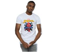 Spider-Man Web Shooting Emblem Logo T-Shirt Marvel White XXL