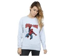 Spider-Man Women's Leap Sweatshirt in Grey | Size: Small Spider-Man Grey S