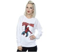 Spider-Man Women's Leap Sweatshirt in White | Size: Small Spider-Man White S