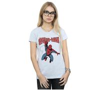 Spider-Man Women's Leap T-Shirt in Grey | Size: 2XL Spider-Man Grey 2XL