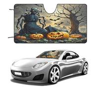 Spider Monster and Pumpkin Car Windshield Sun Shade Thickened Automotive Glass Sunshade Foldable Sun Shade Keeps Your Vehicle Cool Universal Windshield Cover for Car Trucks SUV