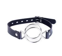 Spider Mouth Gag,Adjustable Leather PU Strap Oral Sex Toys (Silvery-A) | Deep Throat Mouth Open GagMouth, Oral Bondage Metal Ring,BDSM Oral Sex Leather Strap,Role Play Adult Sex Toys