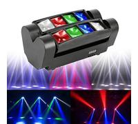 Spider Moving Head DJ Lights,8x3W RGBW Stage Lights,DMX512 / Sound Activated/Auto/Master-Slave, 7/15CH,for Party Bar Club Wedding Small Stage