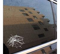 Spider On Spiderweb Halloween Fun Window Bumper Vinyl JDM Sticker 18.7CMx14.1CM