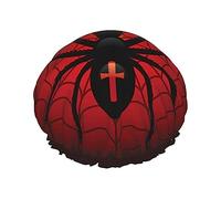 Spider On The Web Pattern Shower Cap & Bath Cap For Women,Reversible Oversized Waterproof Shower Caps Large Designed For All Hair Lengths,Elastic Reusable Bathing Hair Cap