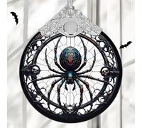 Spider Ornaments for Christmas Tree, Stained Glass Hanging Ornament, Christmas Ornaments Clearance, Gift Exchange Ornament (spider)