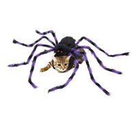 Spider Outfit for Dog - Giant Pet Spider, Furry Costume Suit | Adjustable Halloween Dress for Puppy Kitten, Scary Animal Cosplay for Parties Walks Photos, Funny Dogwear for Cat Owners