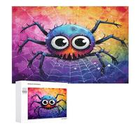 Spider Pattern 1000 Piece Jigsaw Puzzles for Adults Wooden Puzzle Challenging Game Family for Gifts （75×50cm）