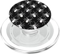 Spider Pattern Gothic Halloween Creepy Horror Black & White PopSockets PopGrip for MagSafe