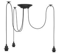 (with 3 lamp holders) vidaXL PendantÂ Lamp with 5 Lamp Holders E27 Black Metal spider pendant light