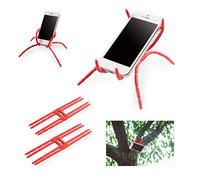 Spider Phone Holder Universal Multi-Function Spider Flexible Grip Mobile Phone Holder Car Holder Mount Stand for Smartphone(Red)