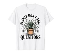 Spider Plant Lover Introvert Plants Don't Ask Questions T-Shirt