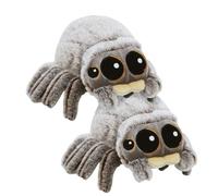 Spider Plush Toy, 2PCS Big Eyes Soft Stuffed Spider, Cute Realistic Halloween Jumping Spider Plush for Kids & Adults on Christmas, Halloween, Birthdays 8.2 INCH