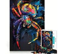 Spider Popart Painting 1000 Pieces Jigsaw Puzzles for Teenagers Brain Skill Leisure Time Exact Edge Thoughtful Gift 38x52cm