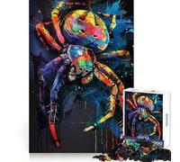 Spider Popart Painting Adults Puzzles 1000 Piece Jigsaws Brain Teaser Home Pastime Image Assembly Memorable Gift 38x26cm
