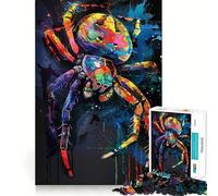 Spider Popart Painting Jigsaw Puzzles 1000 Pieces for Adults Boost Recall Relax Mind Accurate Edge Santa Wish List 50x75cm
