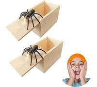 Spider Prank Scare Box,Spider in a Box Prank,Prank Prop Prank Kit, Funny Prank Toys Scary Spider Prank Box/Realistic Rubber Spider, Pranks Stuff Toys (2 pcs)