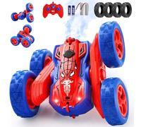 Spider Remote Control Car for Boys,2.4Ghz 360 Flips Monster Truck with Cool LED Headlights,4WD Off RC Car Toys Age 3 4 5 6 7 8, Birthday Gifts for 3-8 Year Old Boys Indoor Outdoor Toy Game