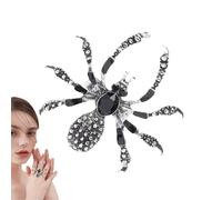 Spider Rings Halloween Party Favors - Fashion Dainty Rings | Halloween Finger Ring Open Adjustable Spider with Rhinestones Decor for Creepy Party Favors